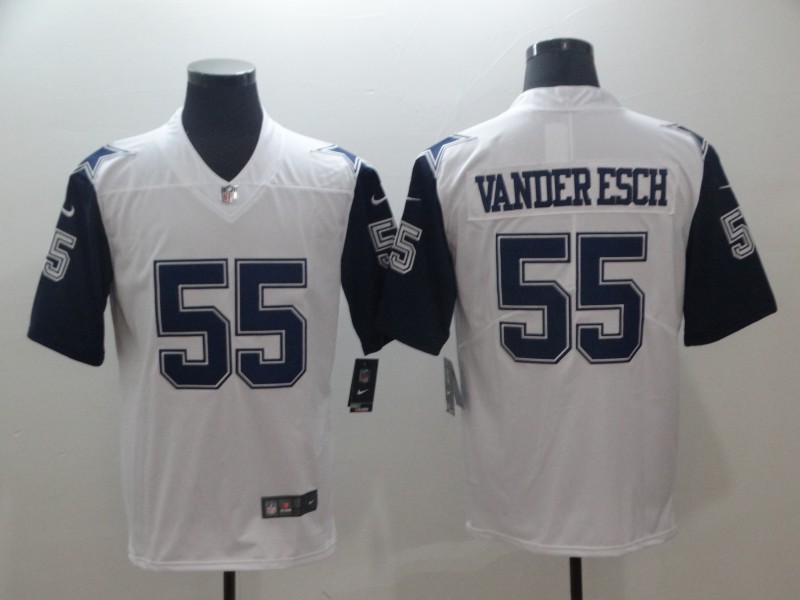 Nike Cowboys 55 Leighton Vander Esch White Color Rush Limited Jersey