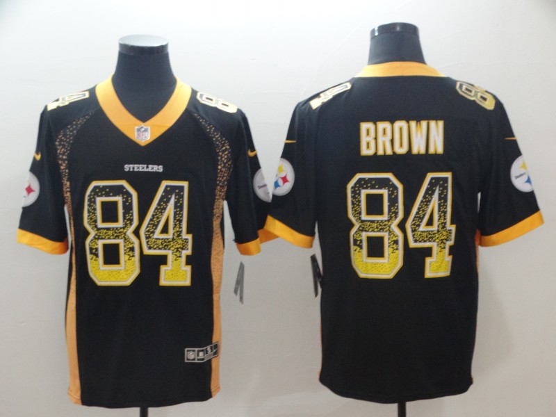 Nike Steelers 84 Antonio Brown Black Drift Fashion Limited Jersey - Click Image to Close