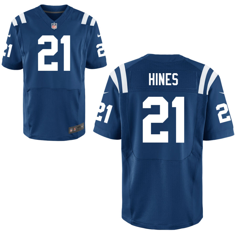 Nike Colts 21 Nyheim Hines Blue Elite Jersey