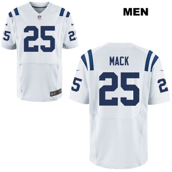 Nike Colts 25 Marlon Mack White Elite Jersey
