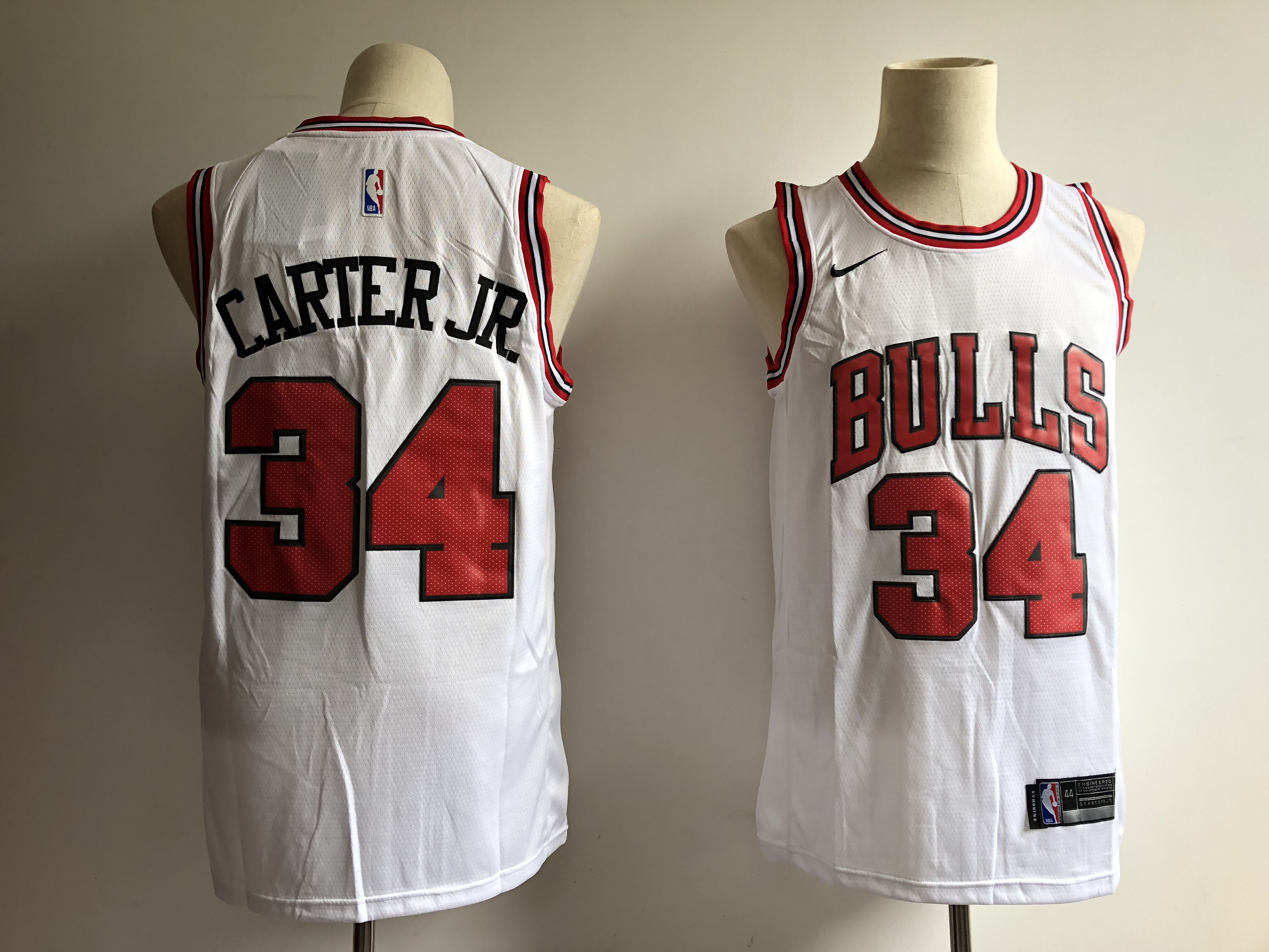 Bulls 34 Wendell Carter Jr. White Nike Swingman Jersey