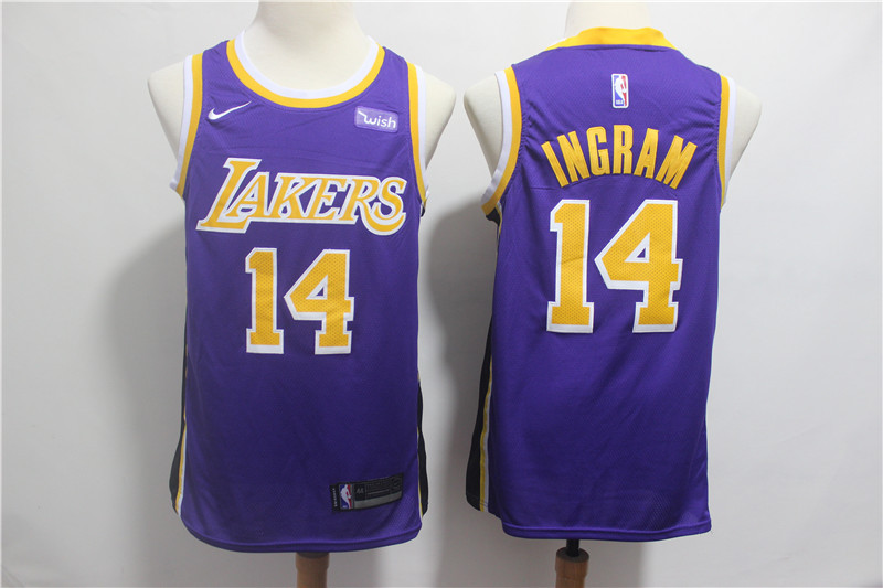 Lakers 14 Brandon Ingram Purple 2018-19 Nike Swingman Jersey