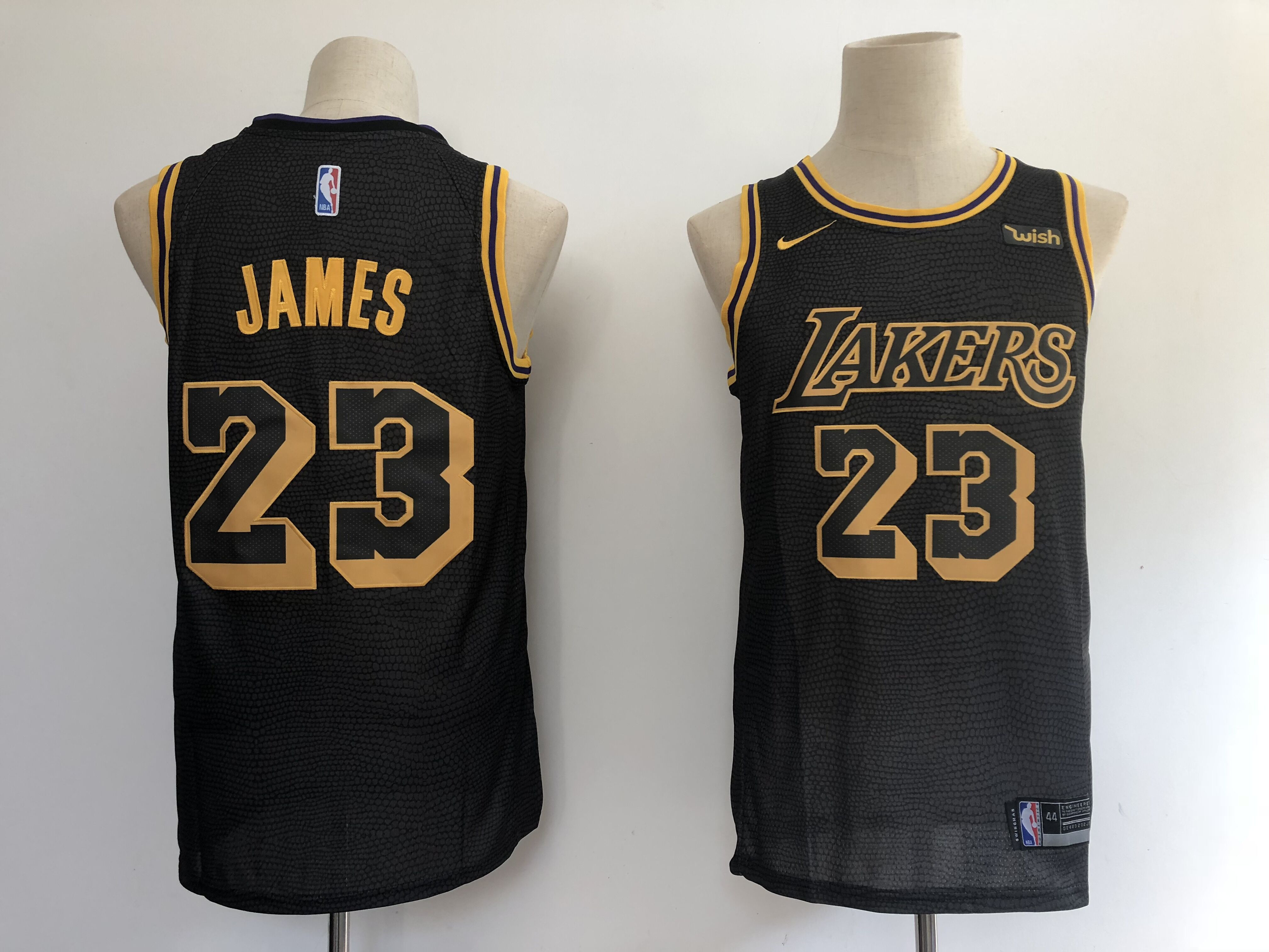Lakers 23 Lebron James Black 2018-19 City Edition Nike Swingman Jersey