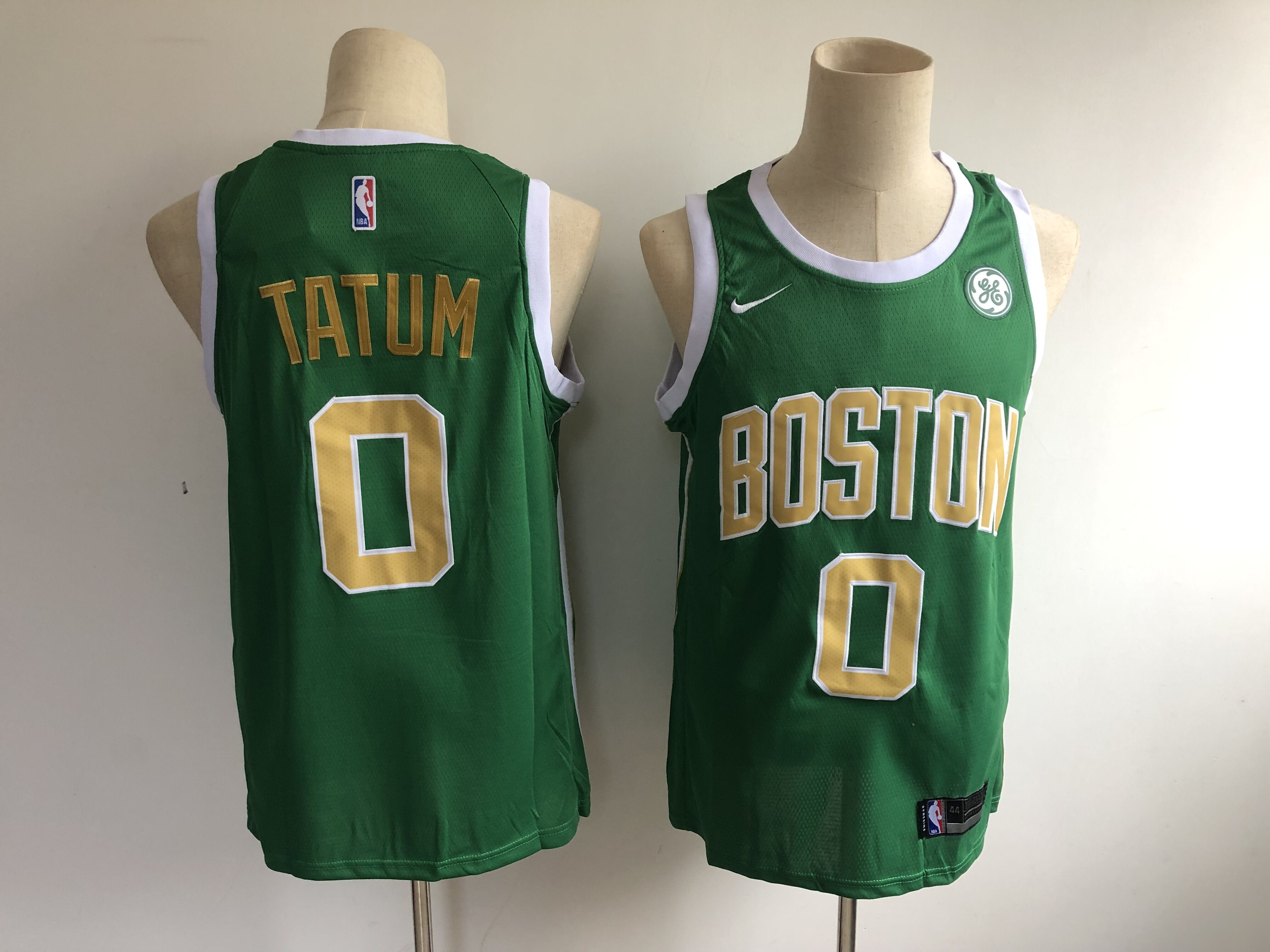 Celtics 0 Jayson Tatum Green 2018-19 Earned Edition Nike Swingman Jersey