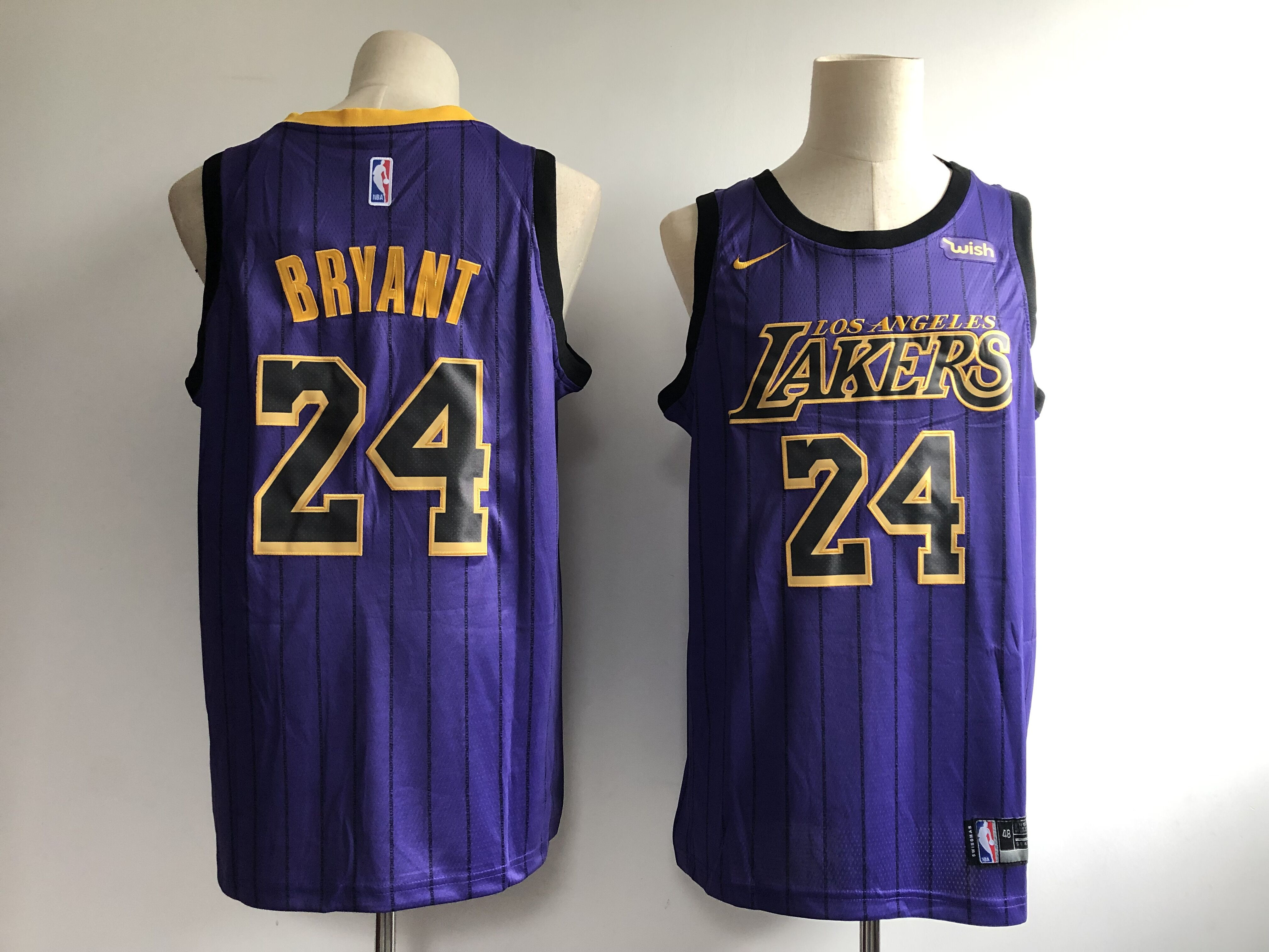 Lakers 24 Kobe Bryant Purple 2018-19 City Edition Nike Swingman Jersey