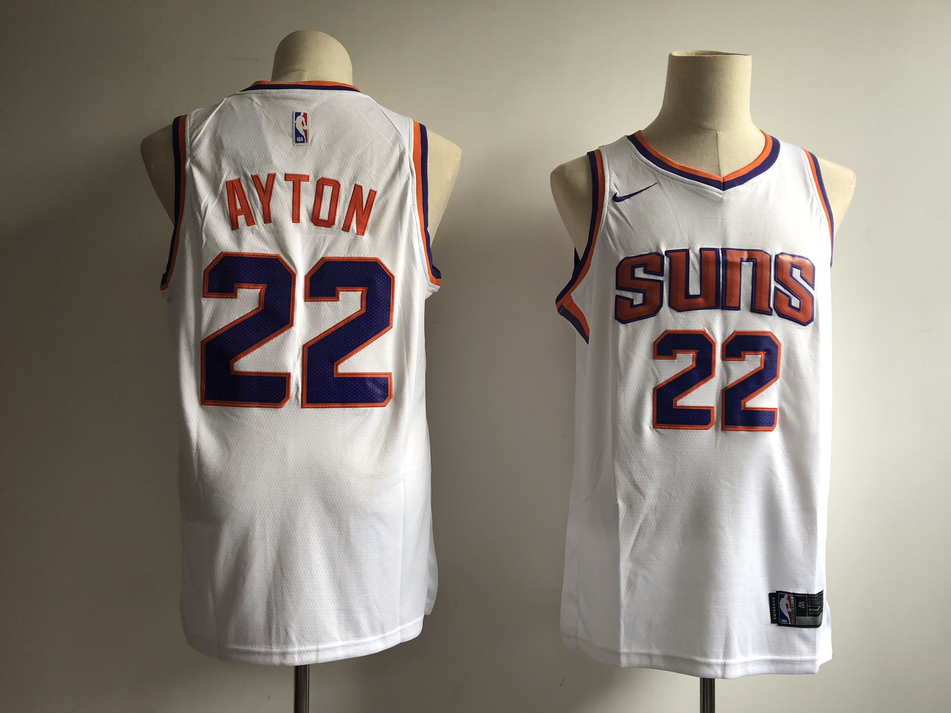 Suns 22 Deandre Ayton White Nike Swingman Jersey
