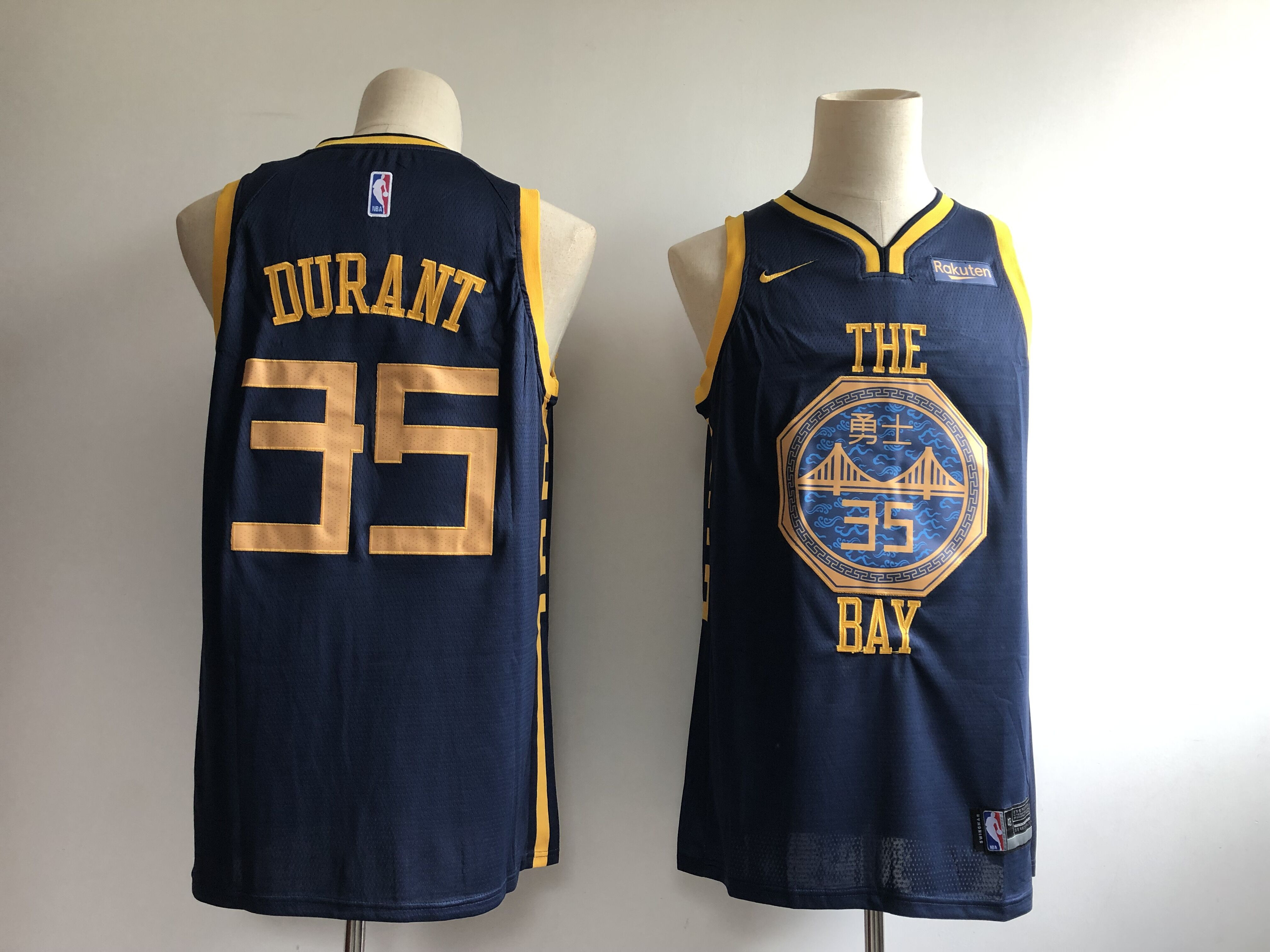 Warriors 35 Kevin Durant Navy 2018-19 City Edition Nike Swingman Jersey