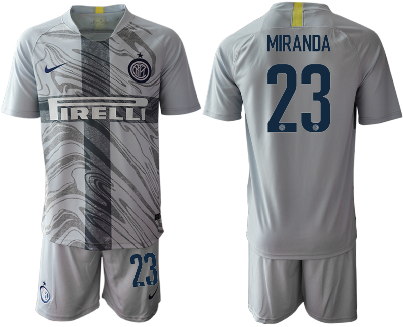 2018-19 Inter Milan 23 MIRANDA Third Away Soccer Jersey