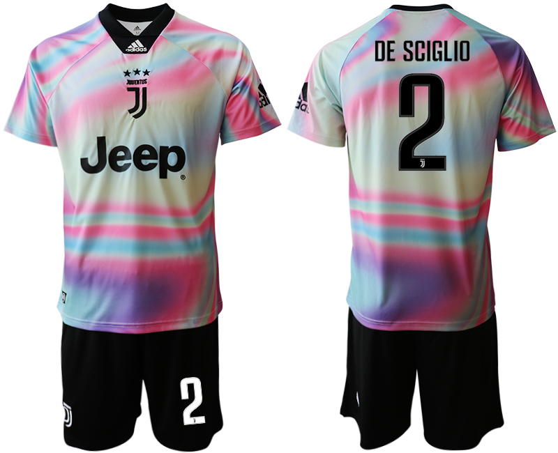 2018-19 Juventus 2 DE SCIGLIO Maglia EA SPORTS Soccer Jersey