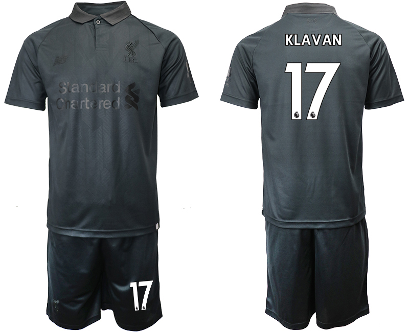 2018-19 Liverpool 17 KLAVAN Black Goalkeeper Soccer Jersey