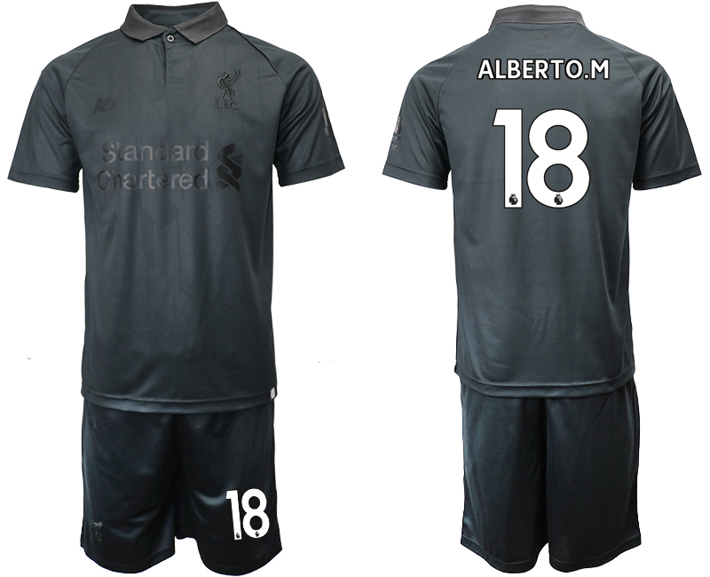 2018-19 Liverpool 18 ALBERTO.M Black Goalkeeper Soccer Jersey