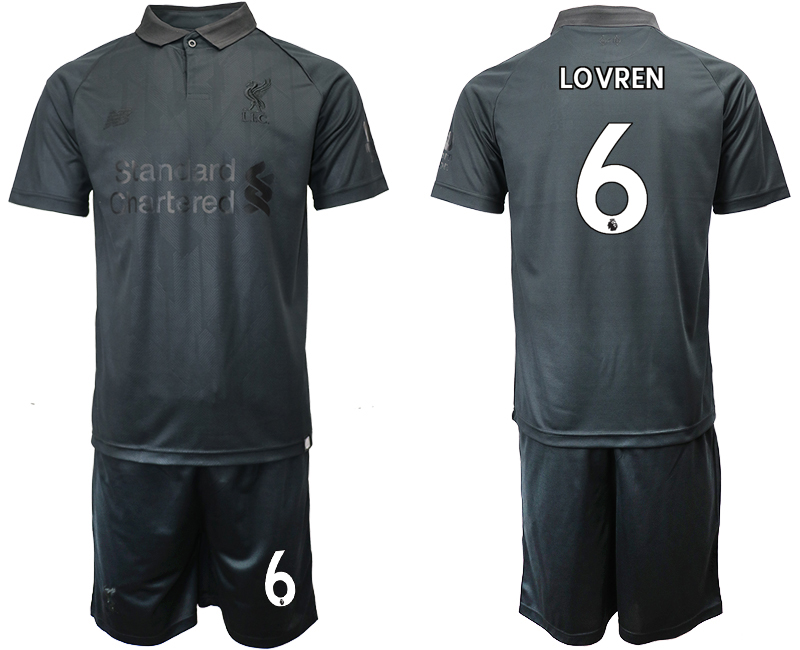 2018-19 Liverpool 6 LOVREN Black Goalkeeper Soccer Jersey