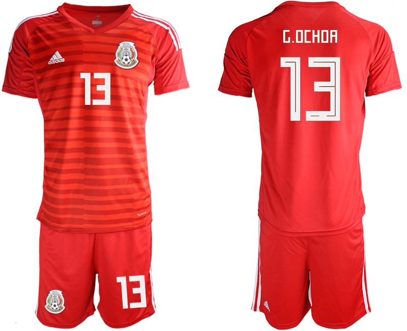 Mexico 13 G.OCHOA Red Goalkeeper Soccer Jersey