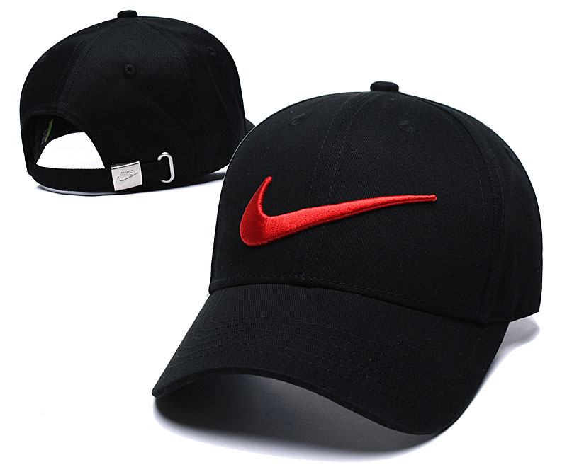 Nike Classic Red Swoosh Black Peaked Adjustable Hat TX