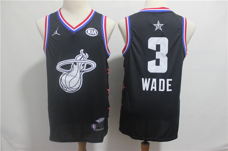 Heat 3 Dwyane Wade Black 2019 NBA All-Star Game Jordan Brand Swingman Jersey