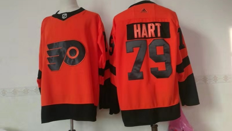 Flyers 79 Carter Hart Orange 2019 NHL Stadium Series Adidas Jersey