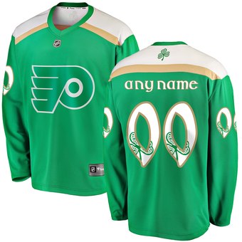 Flyers Green Men's Customized 2019 St. Patrick's Day Adidas Jersey