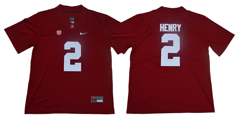 Alabama Crimson Tide 2 Derrick Henry Red Nike College Football Jersey