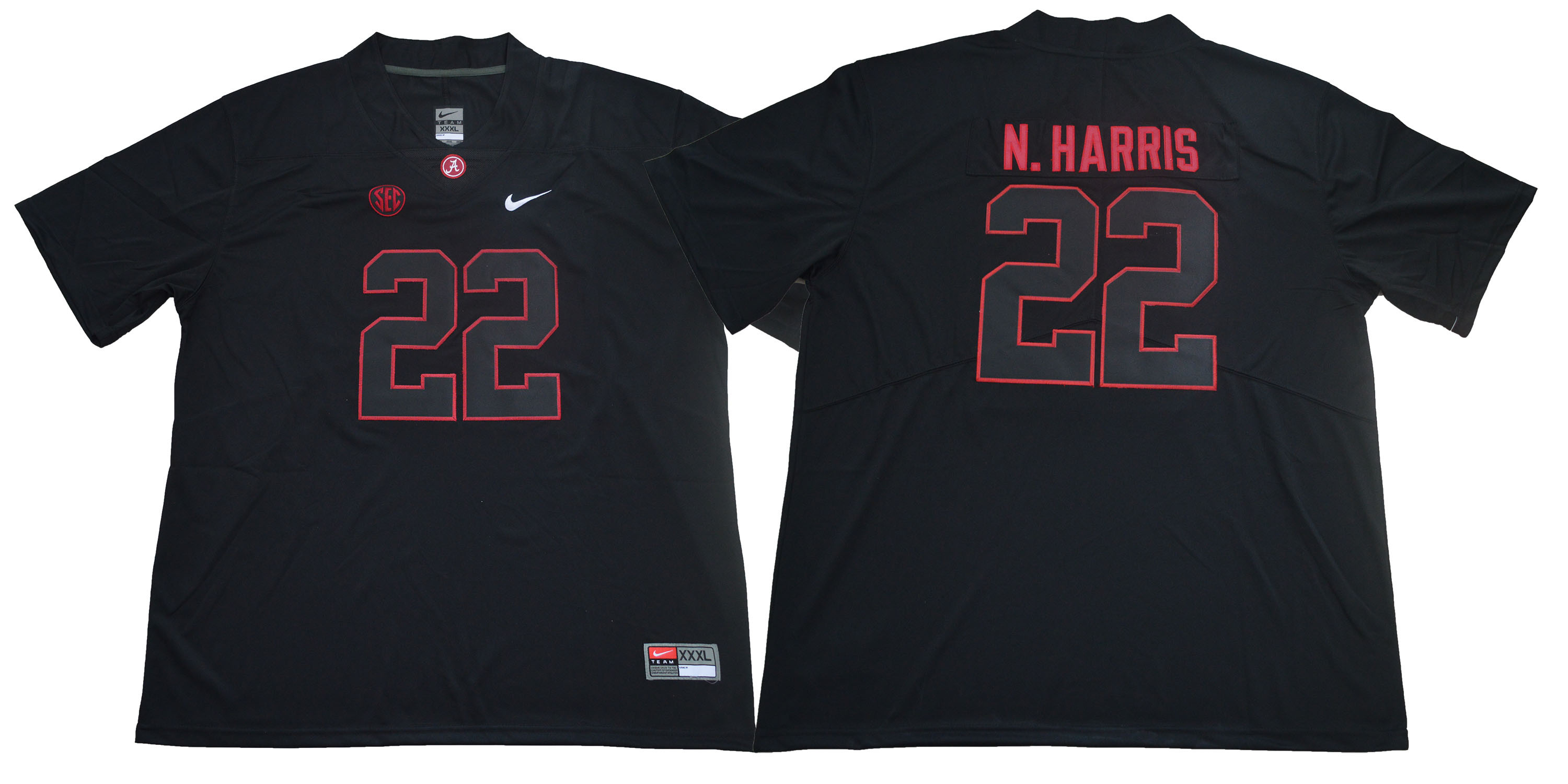 Alabama Crimson Tide 22 Najee Harris Black Nike College Football Jersey