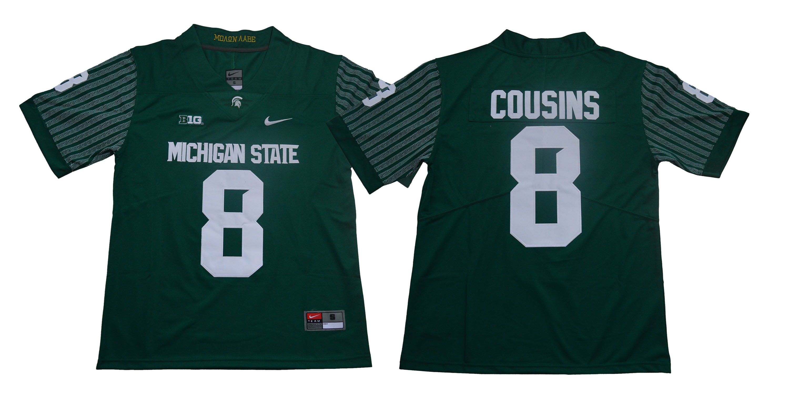Michigan State Spartans 8 Kirk Cousins Green Nike College Football Jersey
