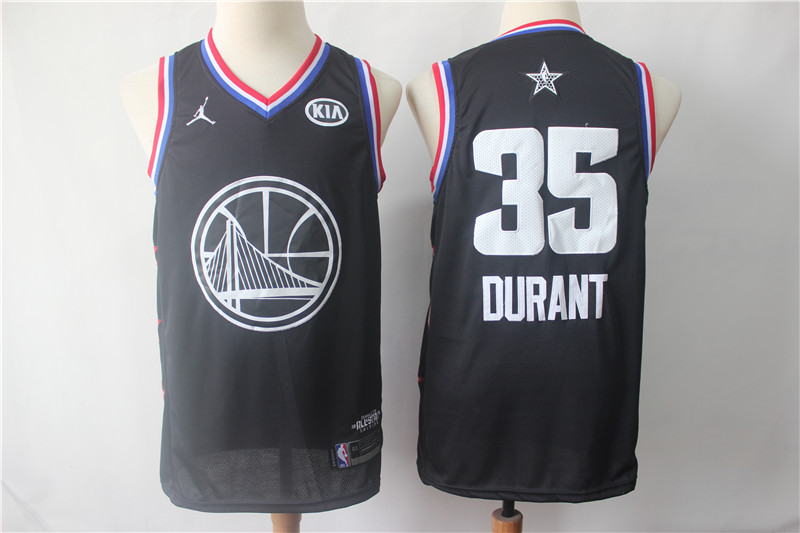 Warriors 35 Kevin Durant Black 2019 NBA All-Star Game Jordan Brand Swingman Jersey