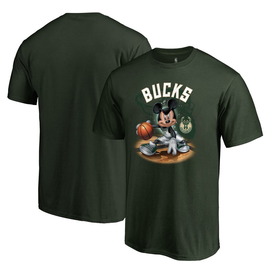 Milwaukee Bucks Fanatics Branded Disney NBA All-Star T-Shirt Hunter Green