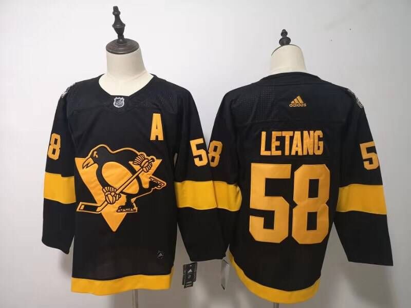 Penguins 58 Kris Letang Black 2019 NHL Stadium Series Adidas Jersey