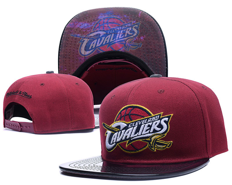 Cavaliers Team Logo Red Mitchell & Ness Adjustable Hat LH