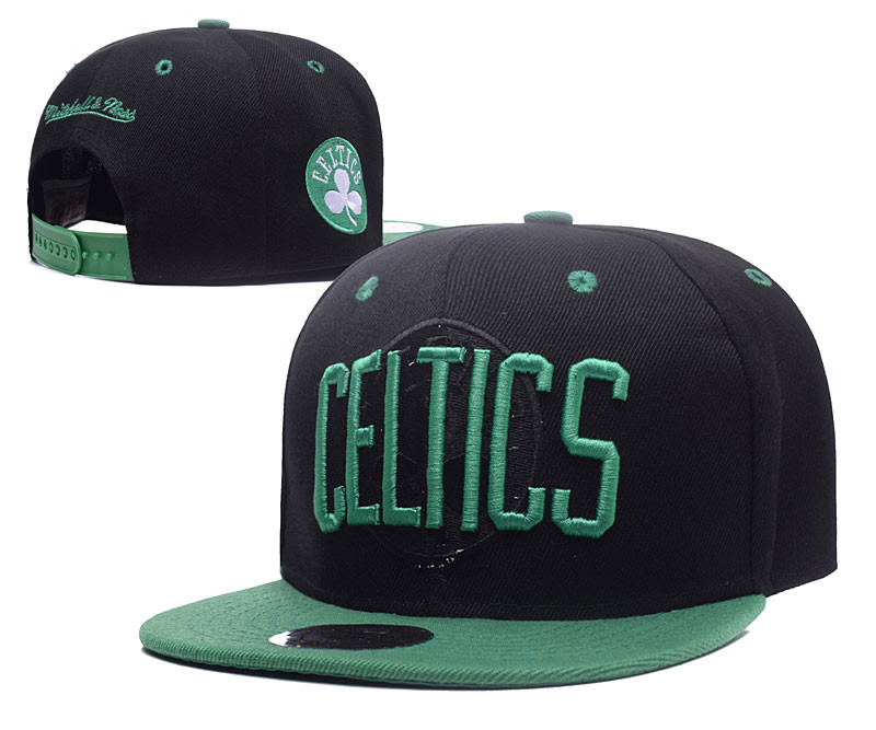 Celtics Team Big Logo Black Adjustable Hat LH