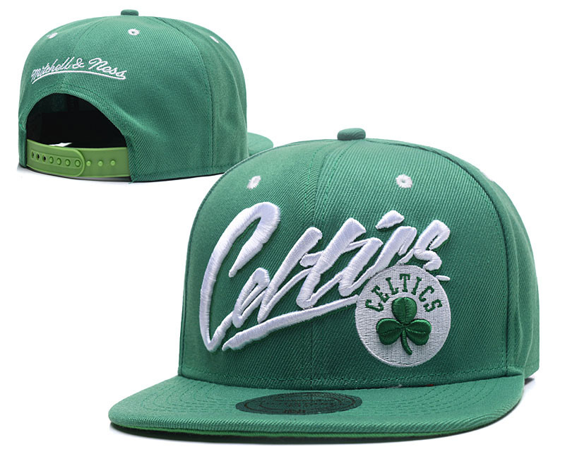 Celtics Team White Logo Green Adjustable Hat LH