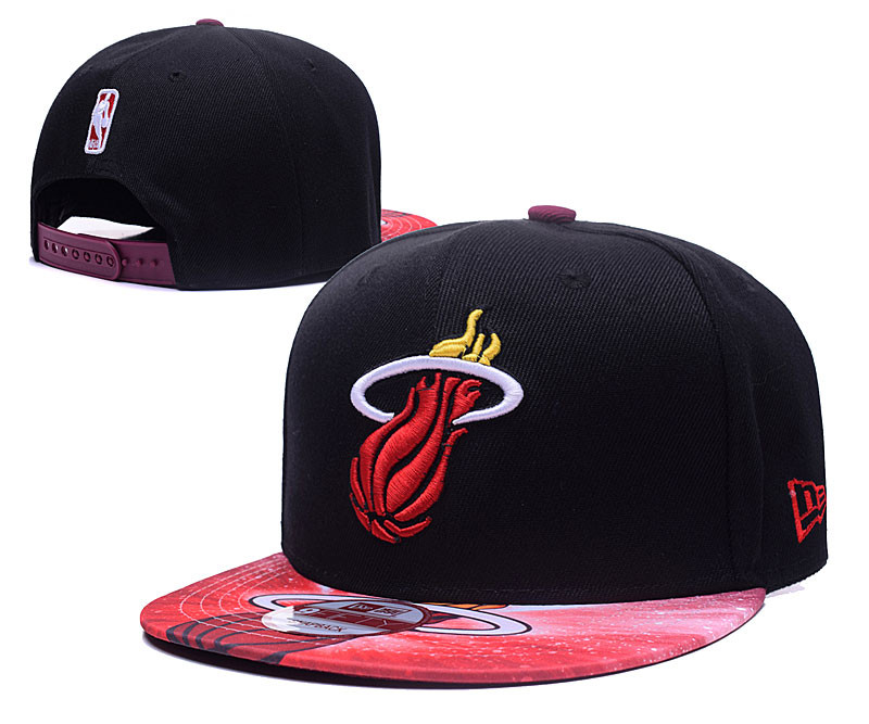 Heat Team Logo Black Red Adjustable Hat LH