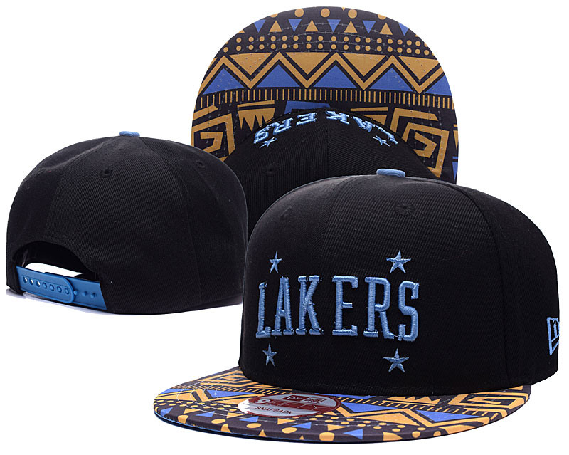 Lakers Fresh Logo Black Adjustable Hat LH