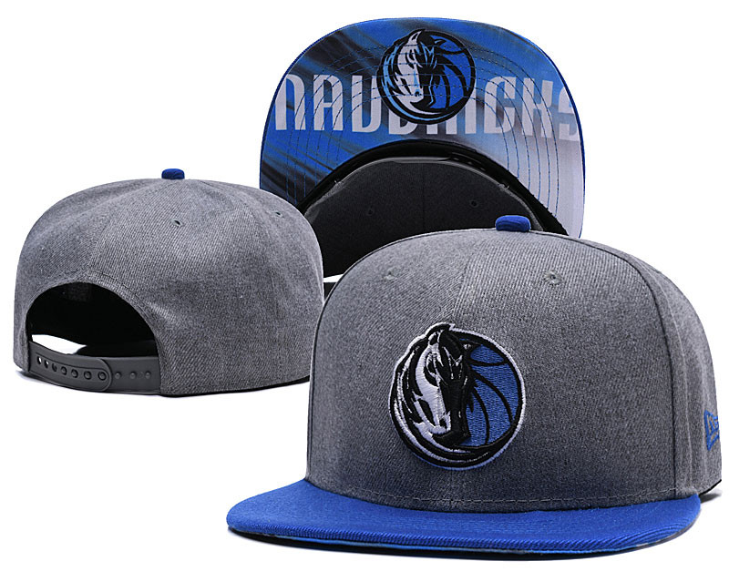Mavericks Team Logo Gray Blue Adjustable Hat LH