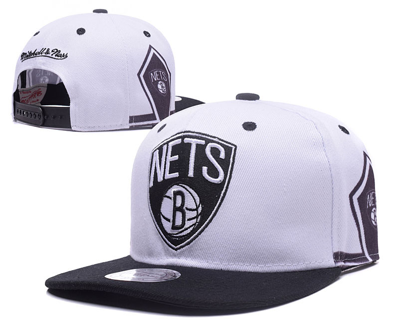 Nets Team Logo White Adjustable Hat LH