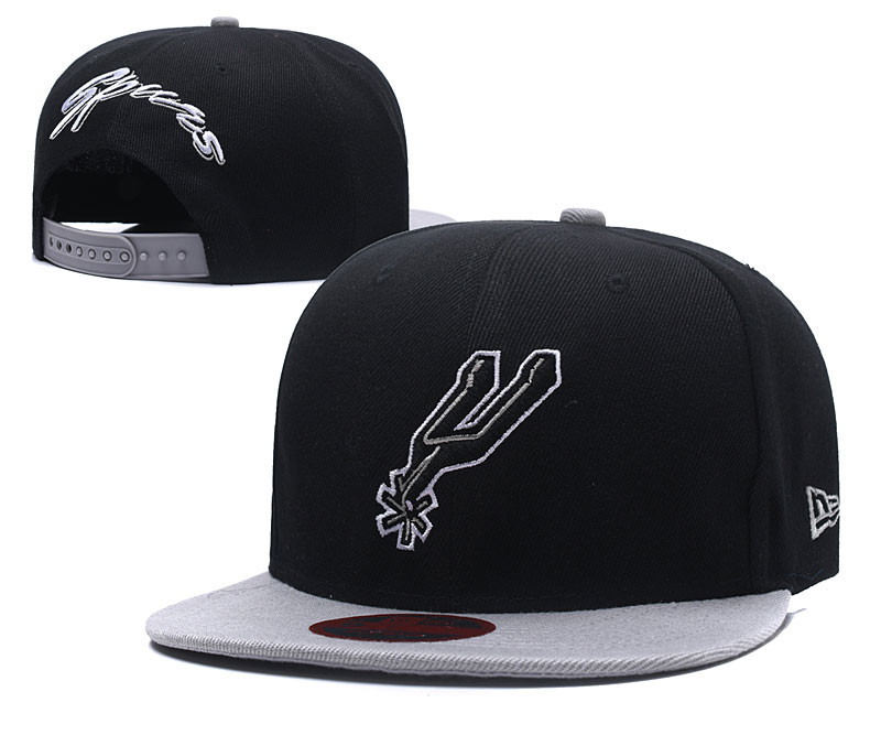Spurs Team Big Logo Black Adjustable Hat LH