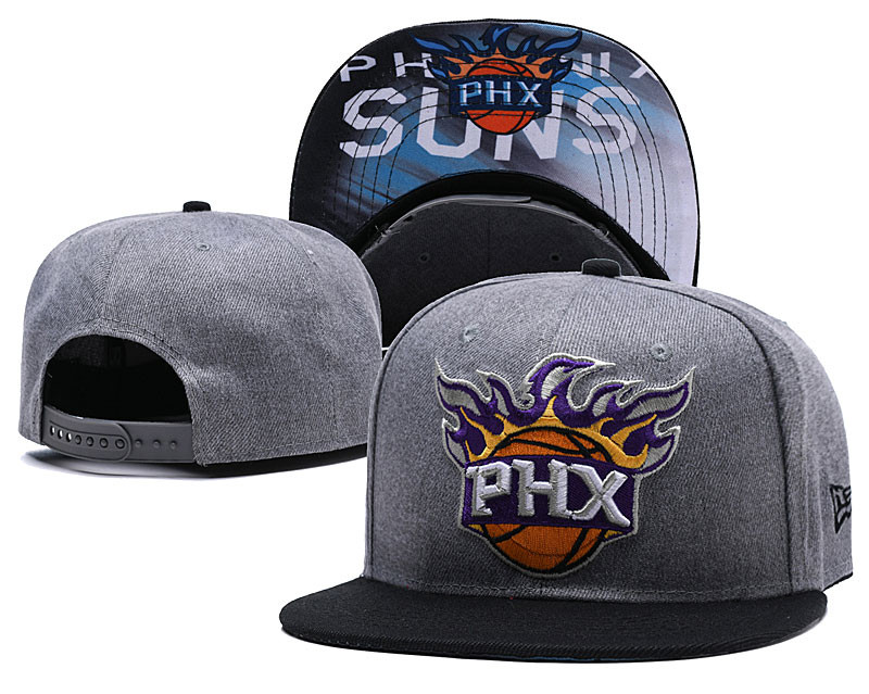 Suns Team Logo Gray Black Adjustable Hat LH