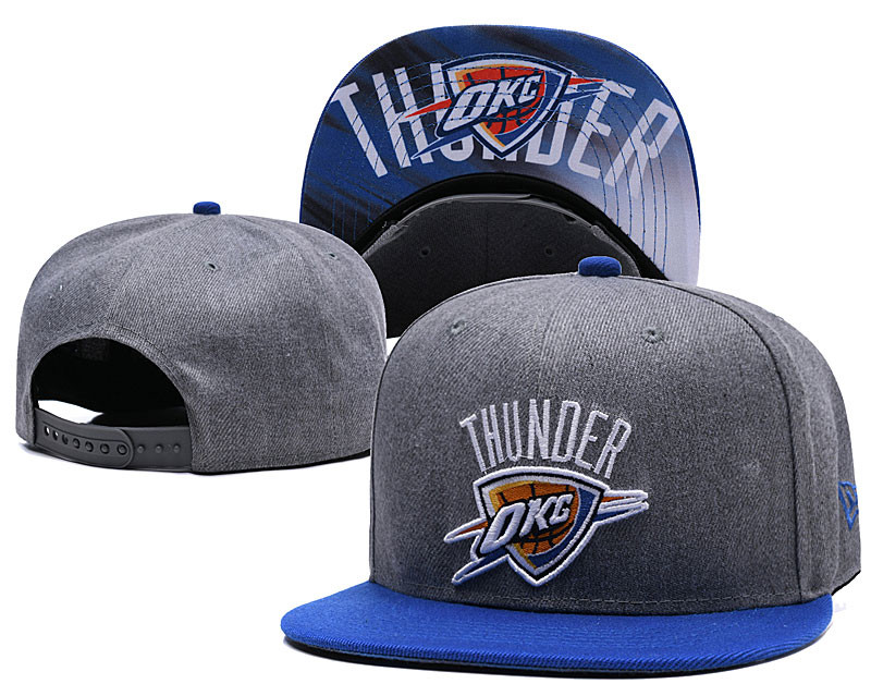 Thunder Team Logo Gray Adjustable Hat LH