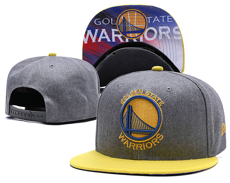 Warriors Team Logo Yellow GrayAdjustable Hat LH