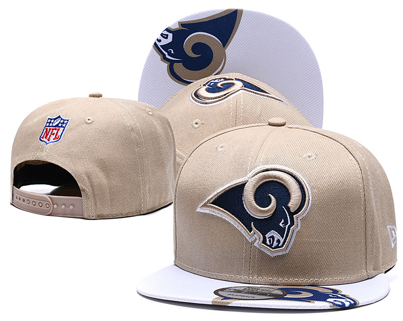 Rams Team Logo Cream Adjustable Hat TX