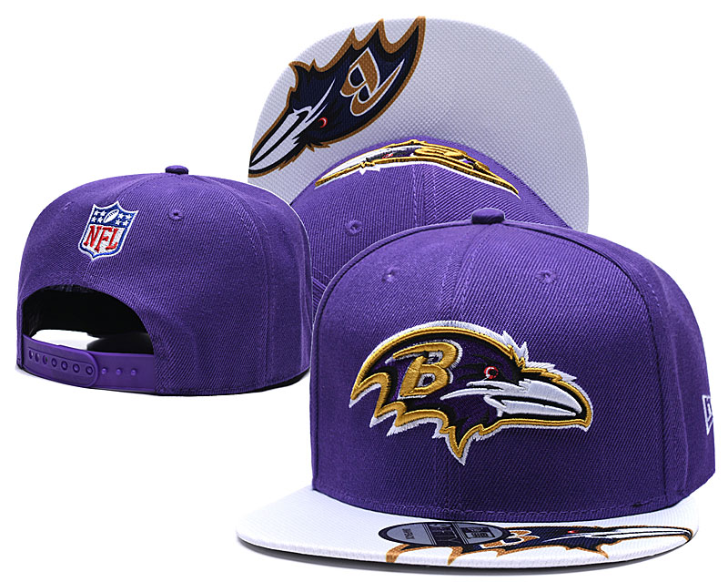 Ravens Team Logo Purple Adjustable Hat TX