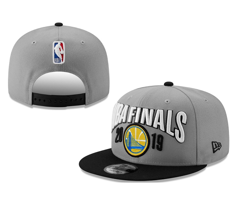 Warriors Team Logo Gray 2019 NBA Finals Adjustable Hat YD