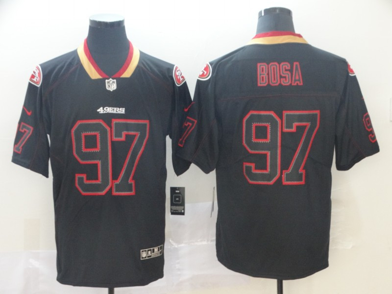 Nike 49ers 97 Nick Bosa Black Shadow Legend Limited Jersey