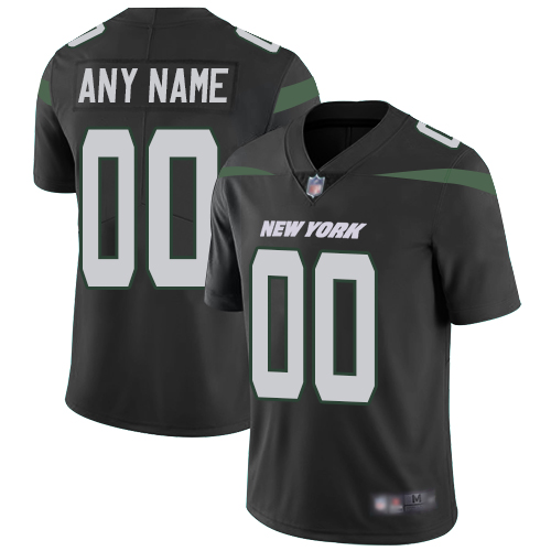 Nike Jets Black Men's Customized Vapor Untouchable Limited Jersey - Click Image to Close