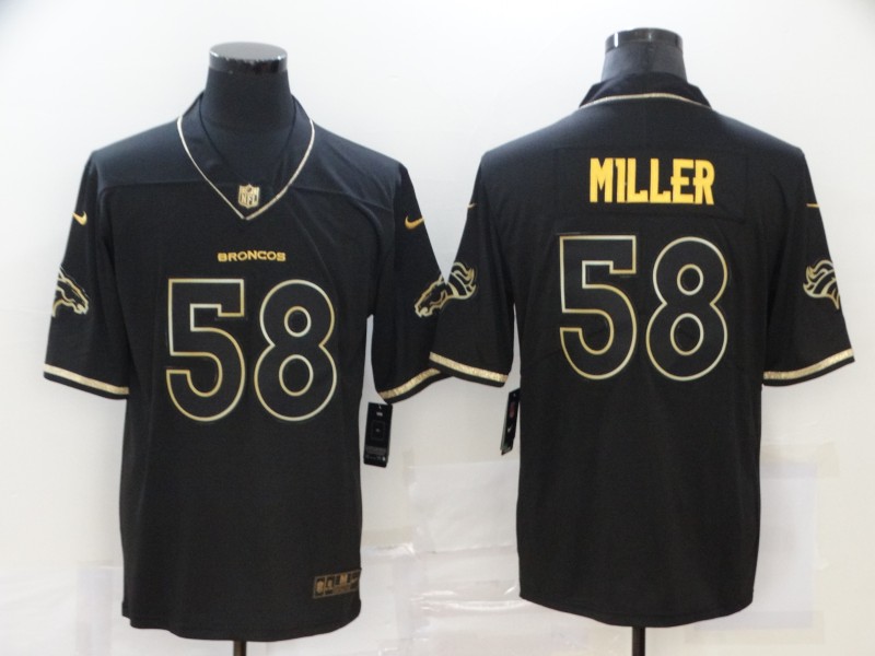 Nike Broncos 58 Von Miller Black Gold Vapor Untouchable Limited Jersey
