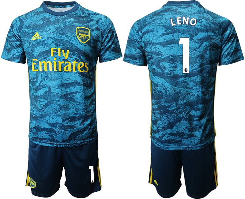 2020-21 Arsenal 1 LENO Blue Goalkeeper Soccer Jersey