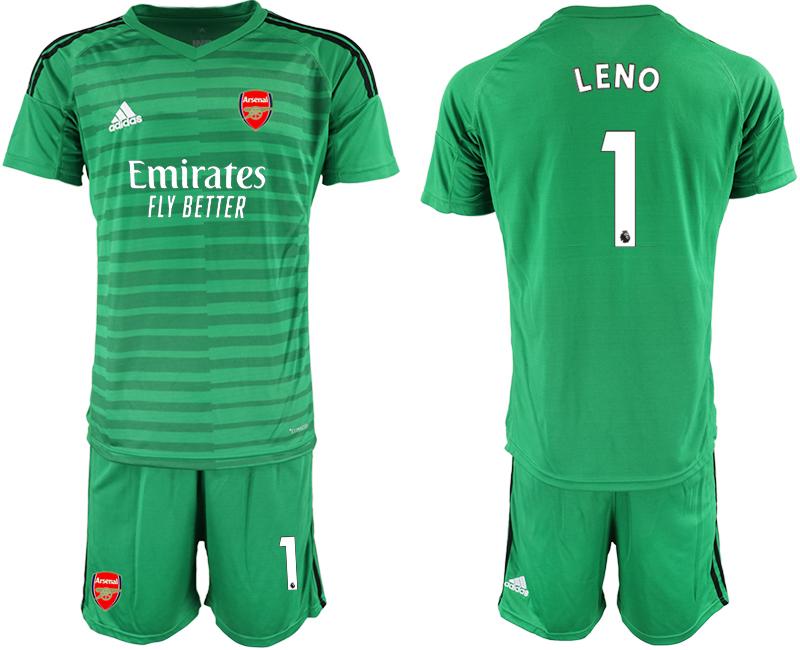 2020-21 Arsenal 1 LENO Green Goalkeeper Soccer Jersey
