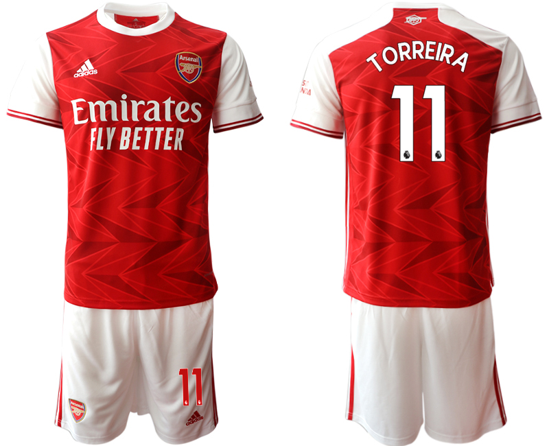 2020-21 Arsenal 11 TORREIRA Home Soccer Jersey - Click Image to Close