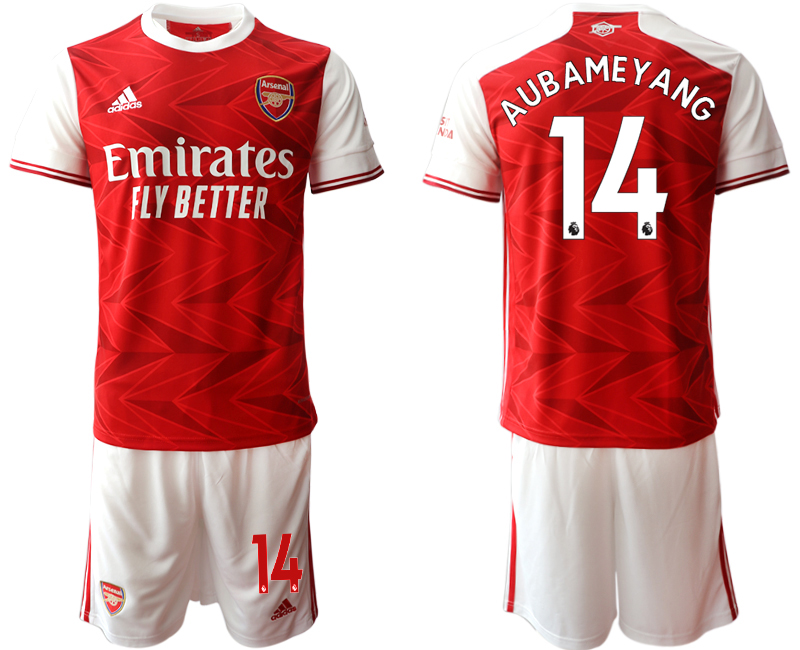2020-21 Arsenal 14 AUBAMEYANG Home Soccer Jersey