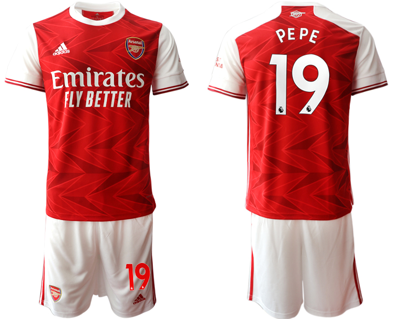 2020-21 Arsenal 19 PEPE Home Soccer Jersey - Click Image to Close