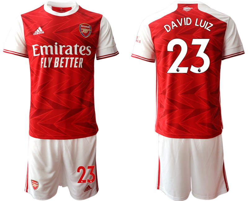 2020-21 Arsenal 23 DAVID LUIZ Home Soccer Jersey - Click Image to Close